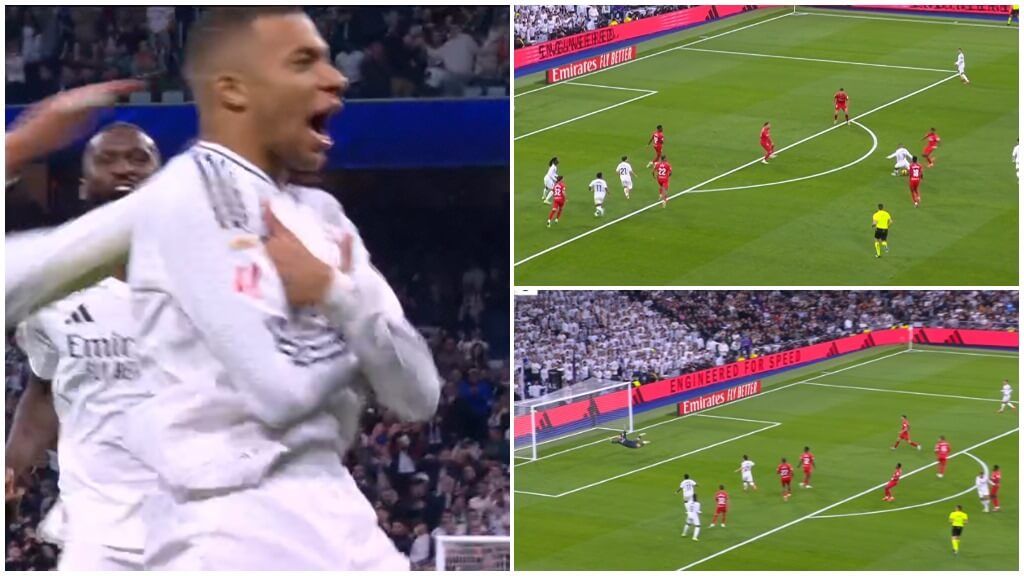 El golazo de Mbappé frente al Sevilla. (Fuente: @dazn_ES)
