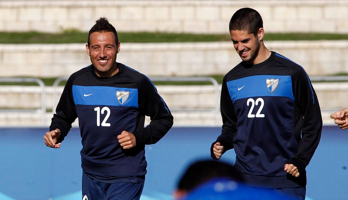  Isco y Cazorla, en su etapa en el Málaga.