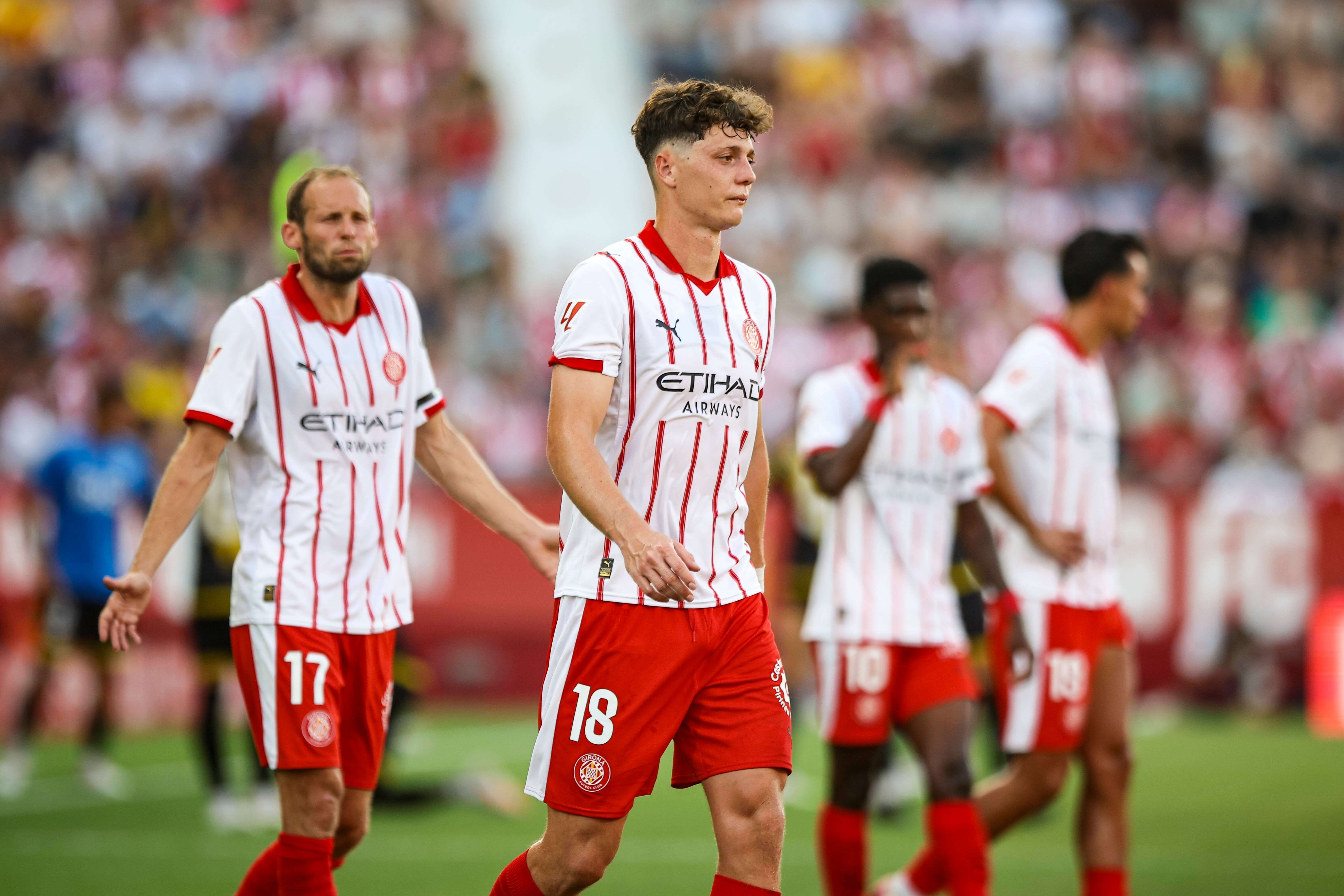 Ladislav Krejci, en un partido del Girona.