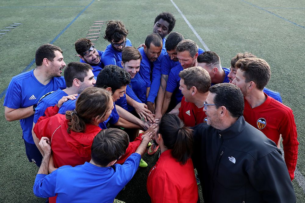  El Valencia DI en un partido de LaLiga Genuine.