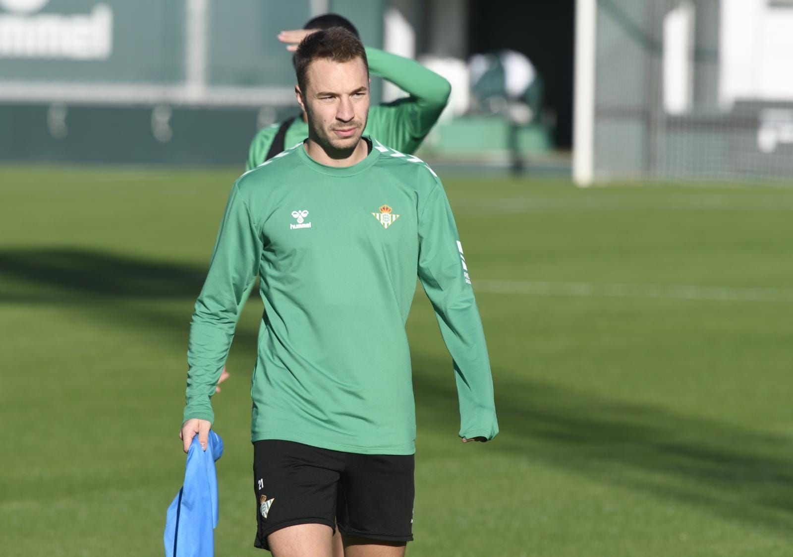  Loren Morón, en el entrenamiento