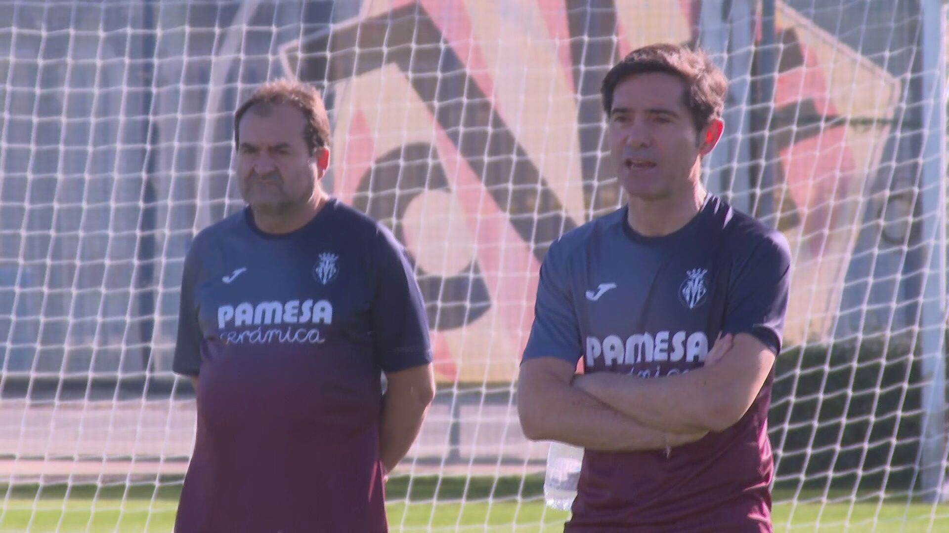 Marcelino entrenando al Villarreal