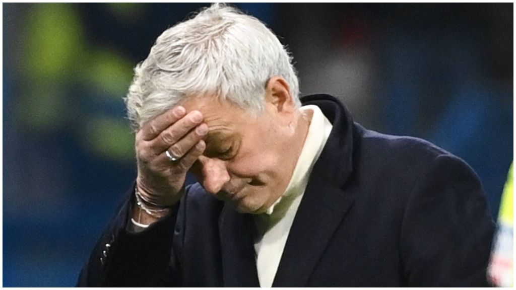 Mourinho, durante su partido contra el Sassuolo.