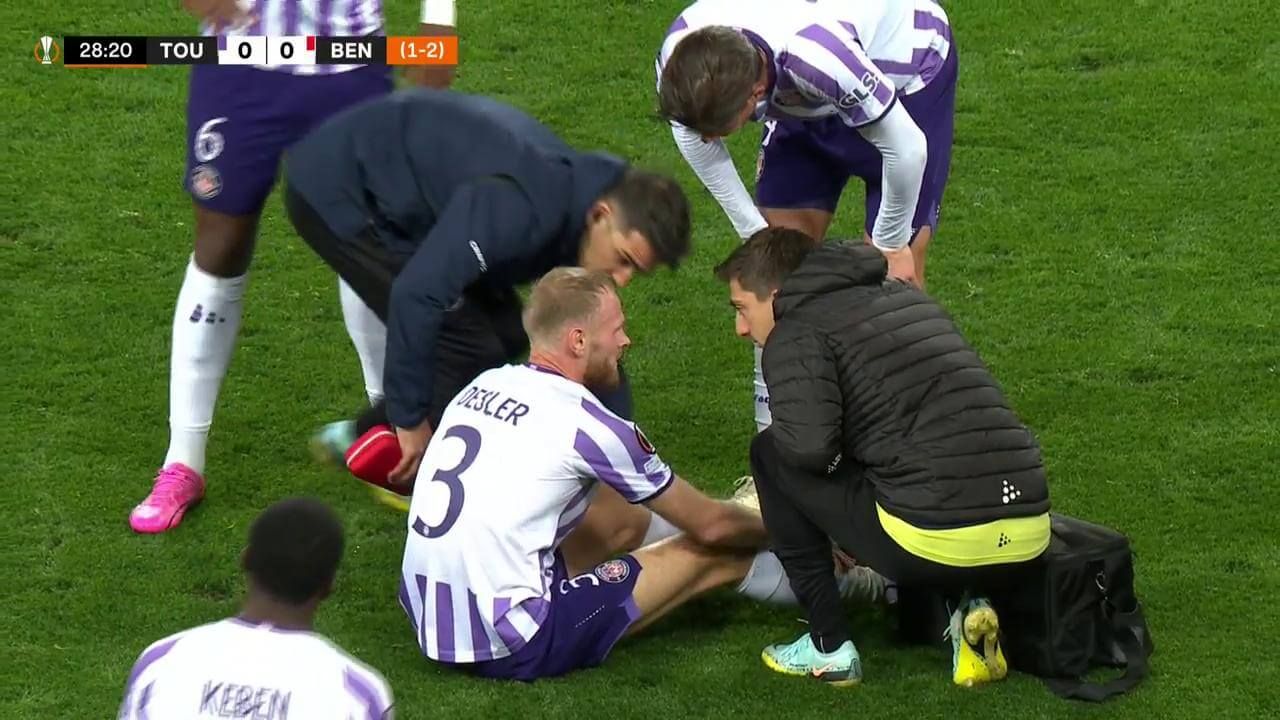 Nueva lesión del Toulouse ante el Benfica.