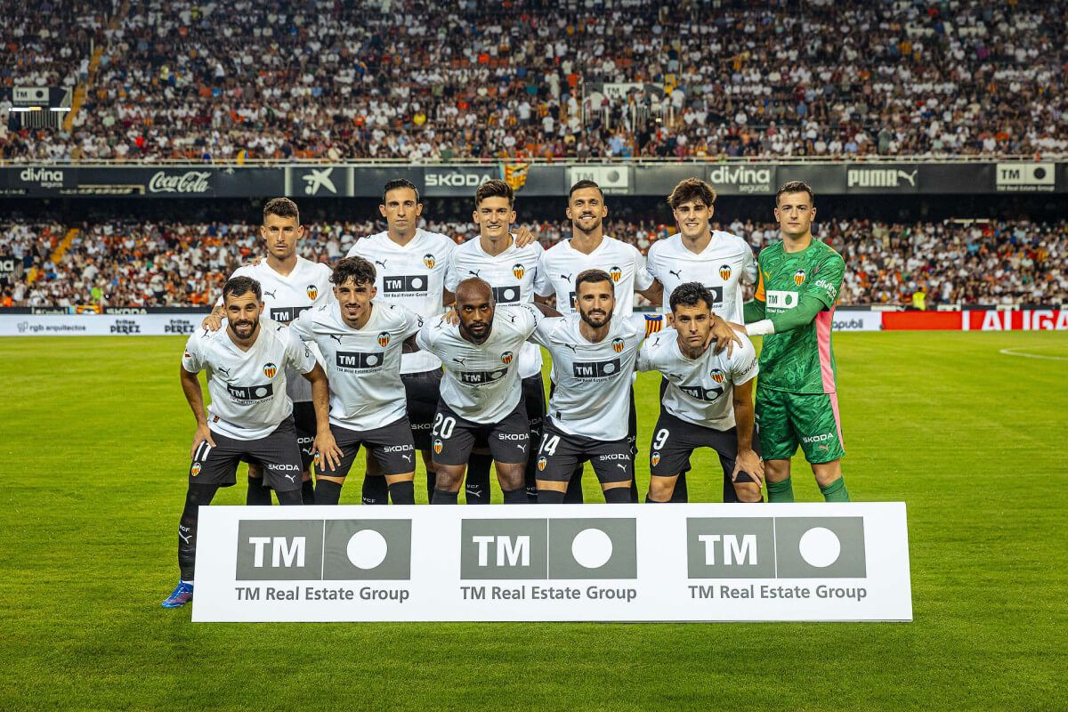 Once del Valencia CF ante la Real Sociedad