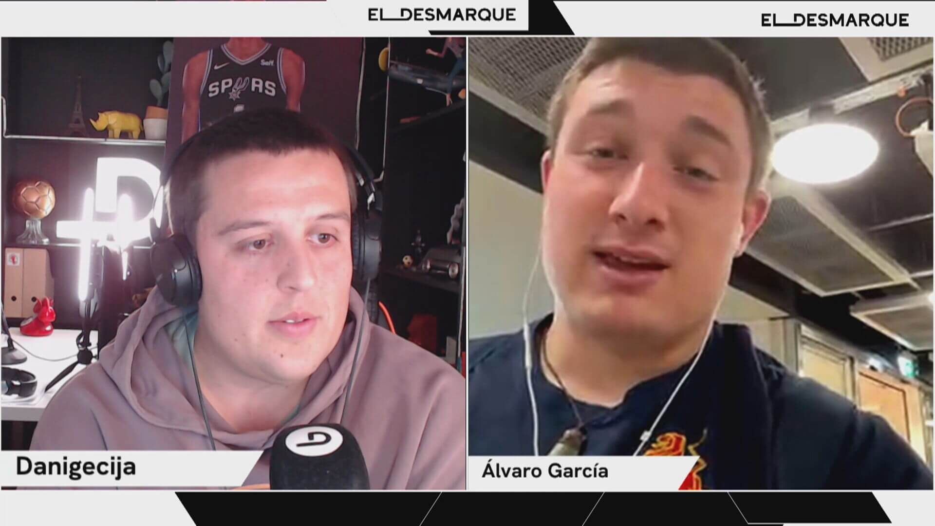  Álvaro García en el twitch de ElDesmarque