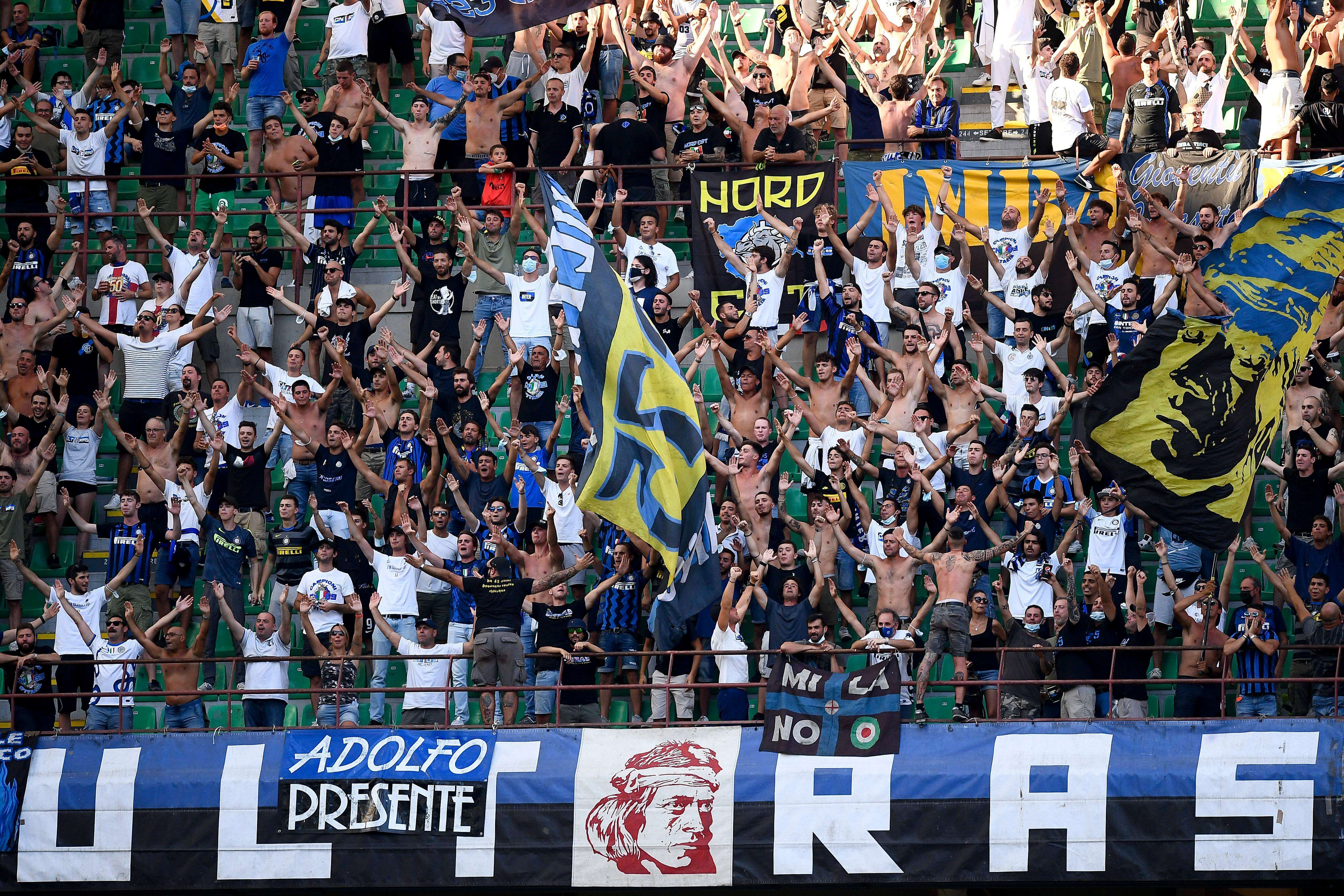Ultras del Inter en San Siro.