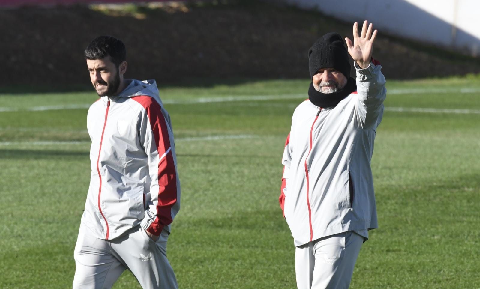  Sampaoli, durante una sesión del Sevilla FC.