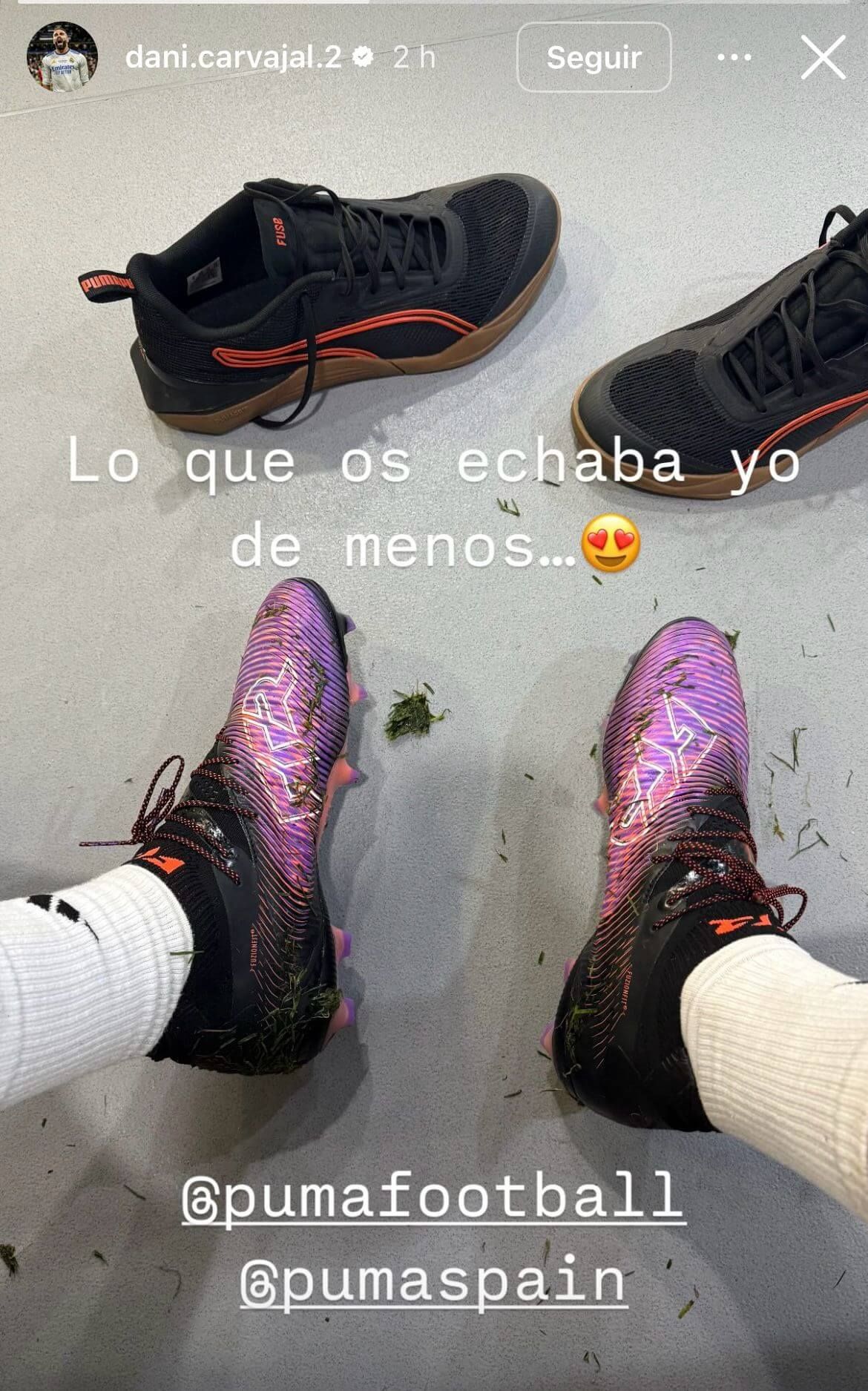 Dani Carvajal posa con las Puma