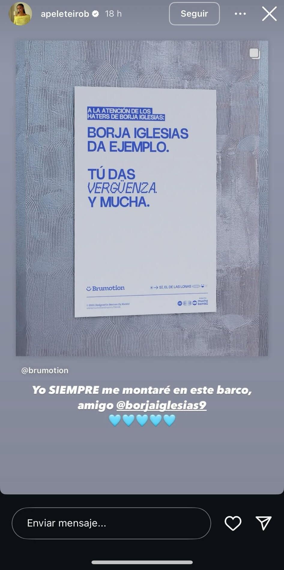 Ana Peleteiro defiende a Borja Iglesias de los insultos homófogos.