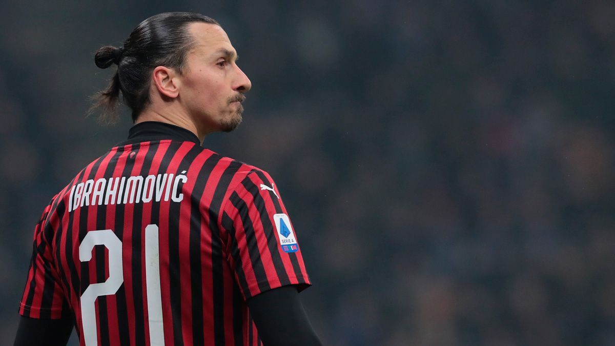 Zlatan Ibrahimovic, en un partido con el Milan.