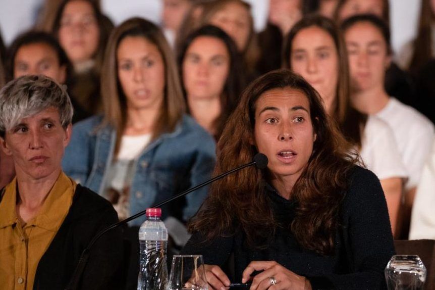 Ainhoa Tirapu, portera del Athletic Club, es una de las portavoces de las jugadoras.