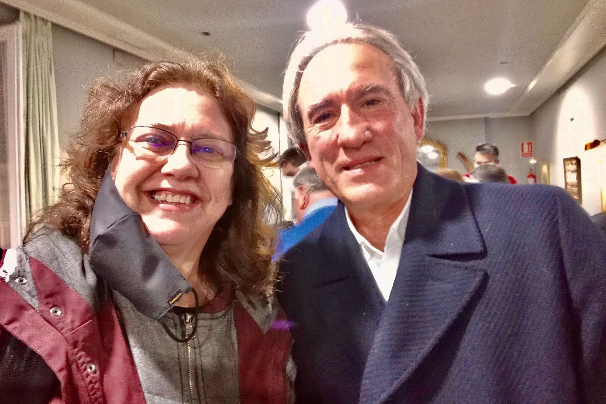 Alejandra Herranz con Andoni Goikoetxea en la Euskal Etxea de Madrid.