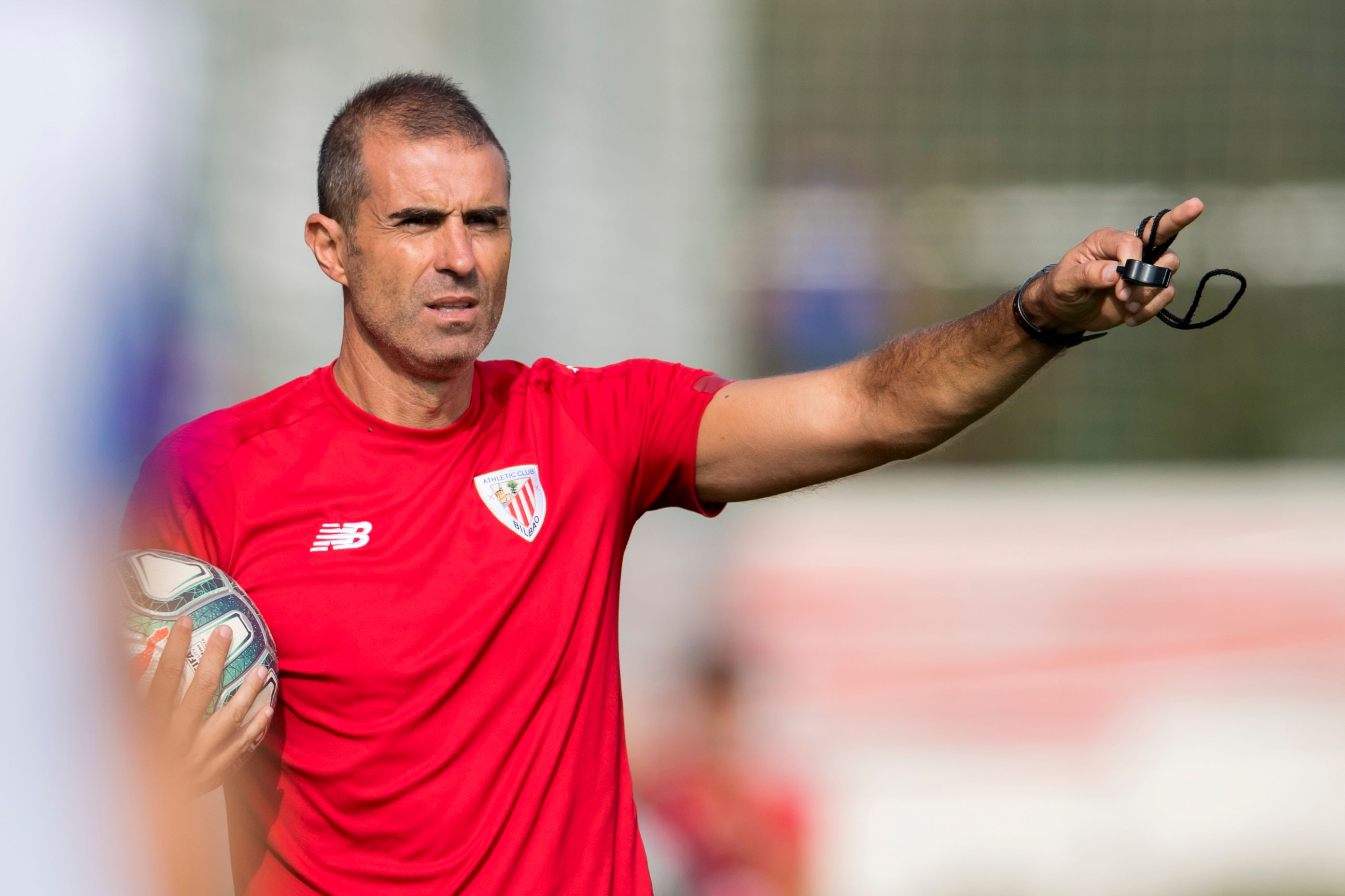  Gaizka Garitano, en un entrenamiento.