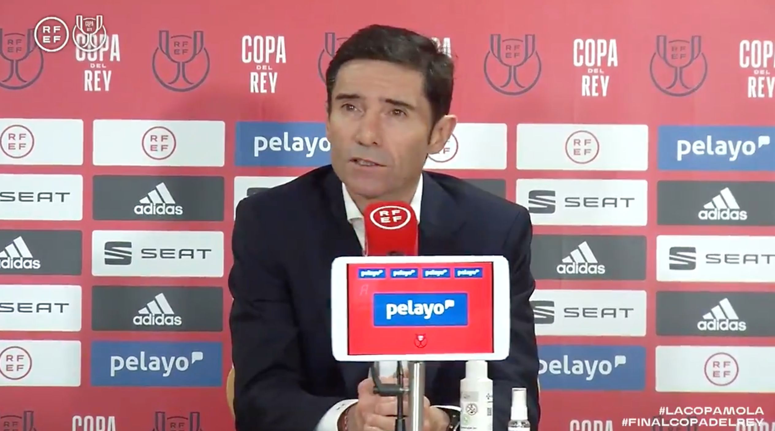 Marcelino tras perder la final de Copa con el Athletic ante la Real Sociedad.