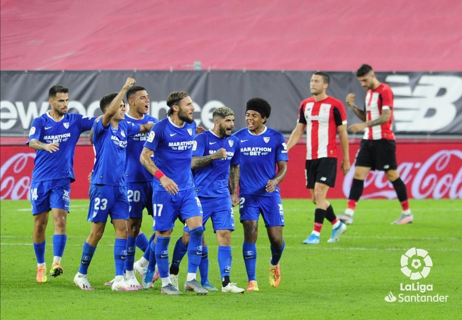  Celebración del gol de Ever Banega ante el Athletic Club de Gaizka Garitano.