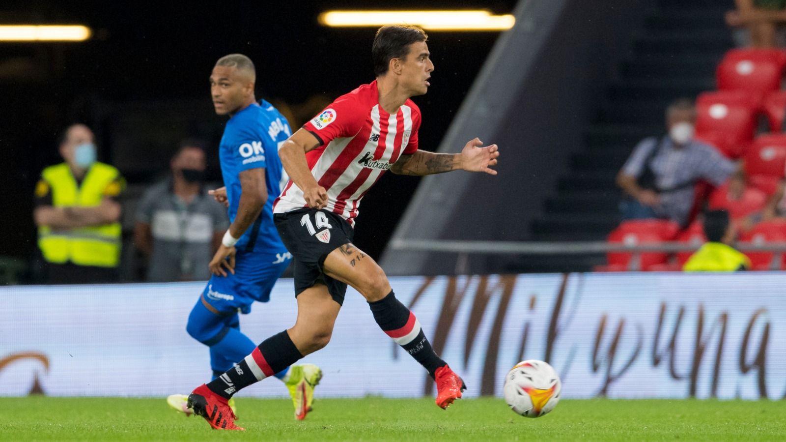  Dani García, durante el partido ante el Mallorca.