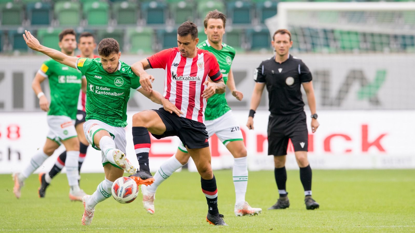 Dani García, en el amistoso ante el St. Gallen.