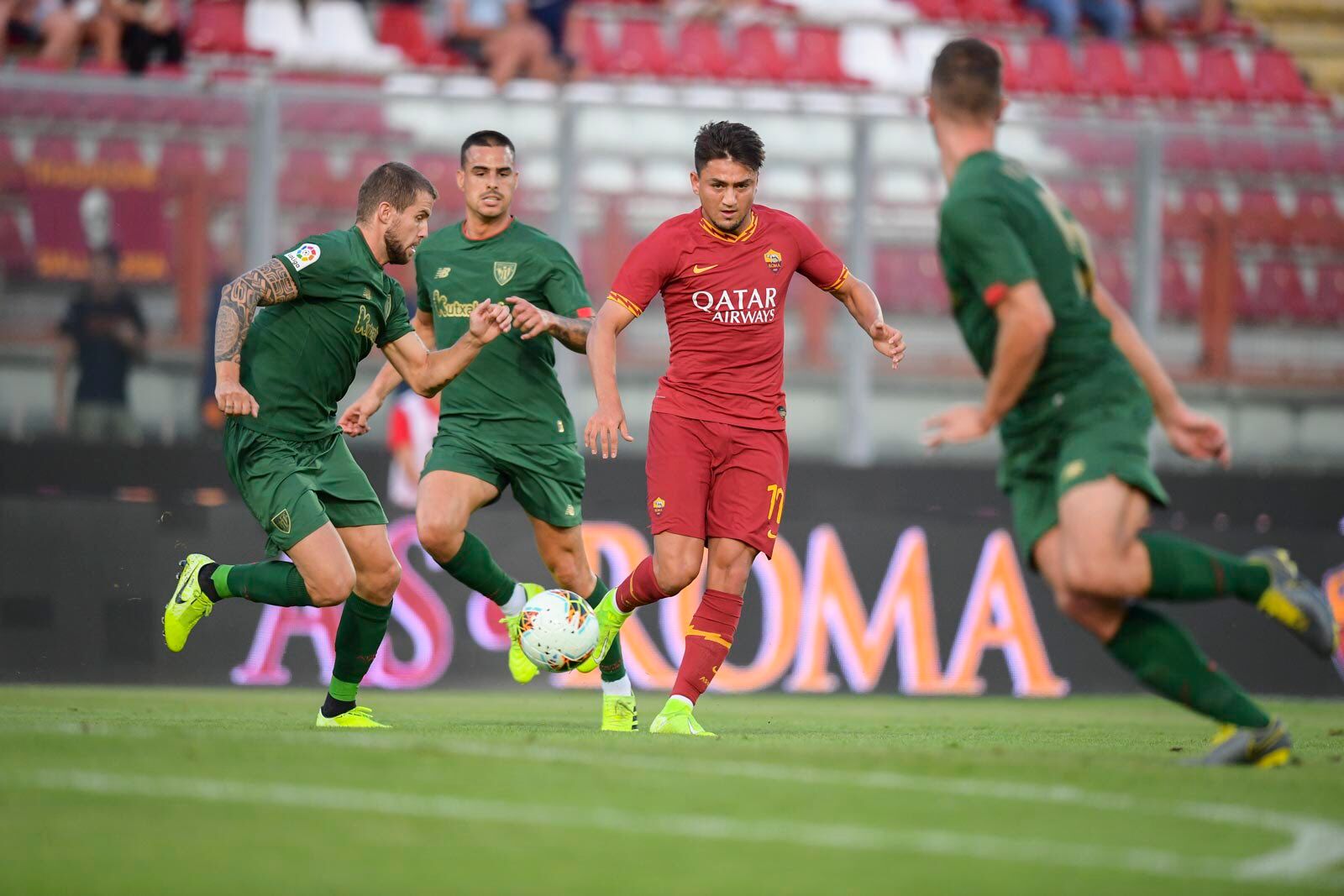 Iñigo Martínez y Dani García en acción ante la Roma en Perugia