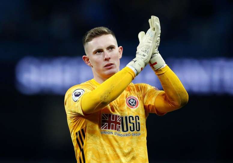 Dean Henderson, durante un partido con el Sheffield United.