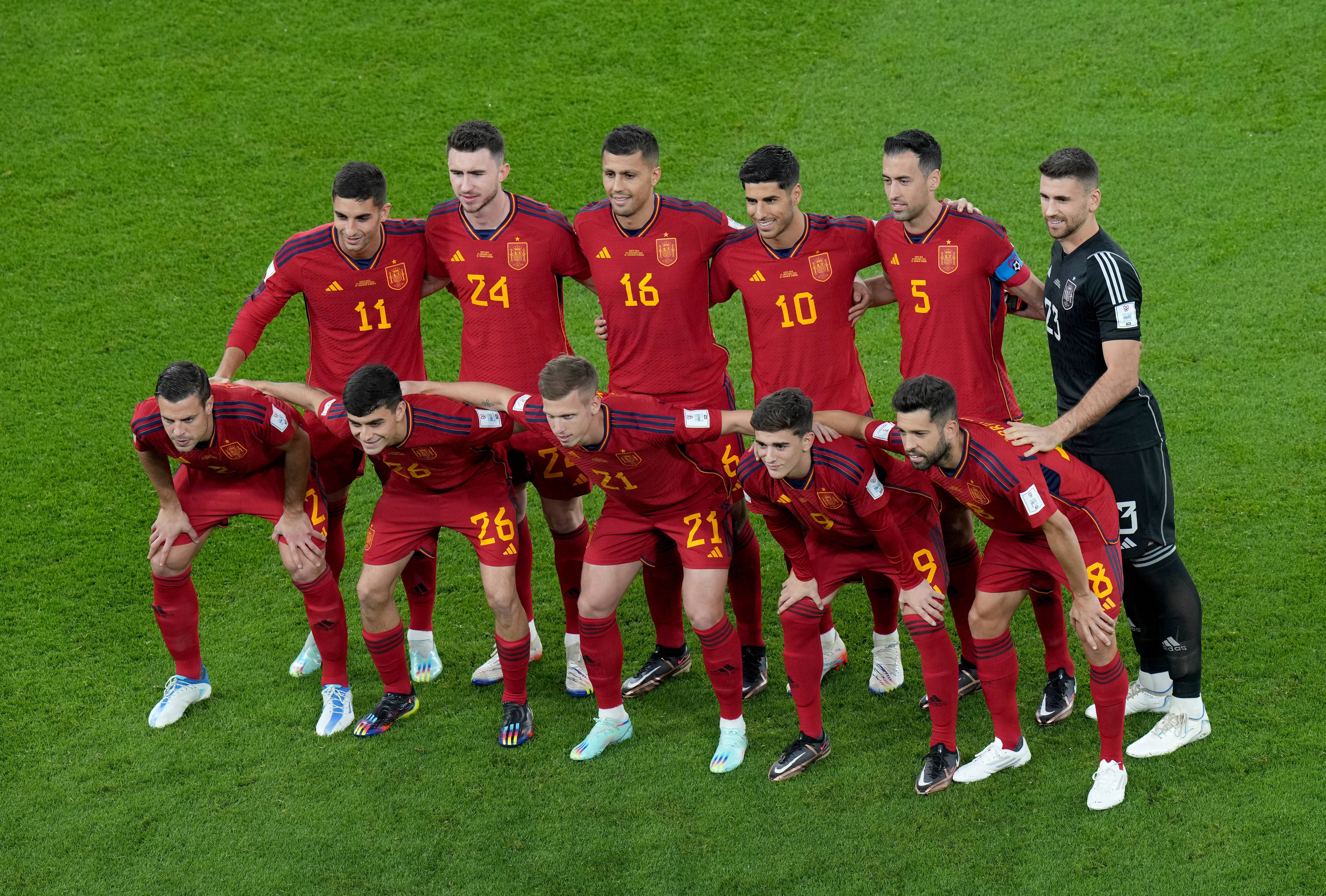  El once de España ante Costa Rica.