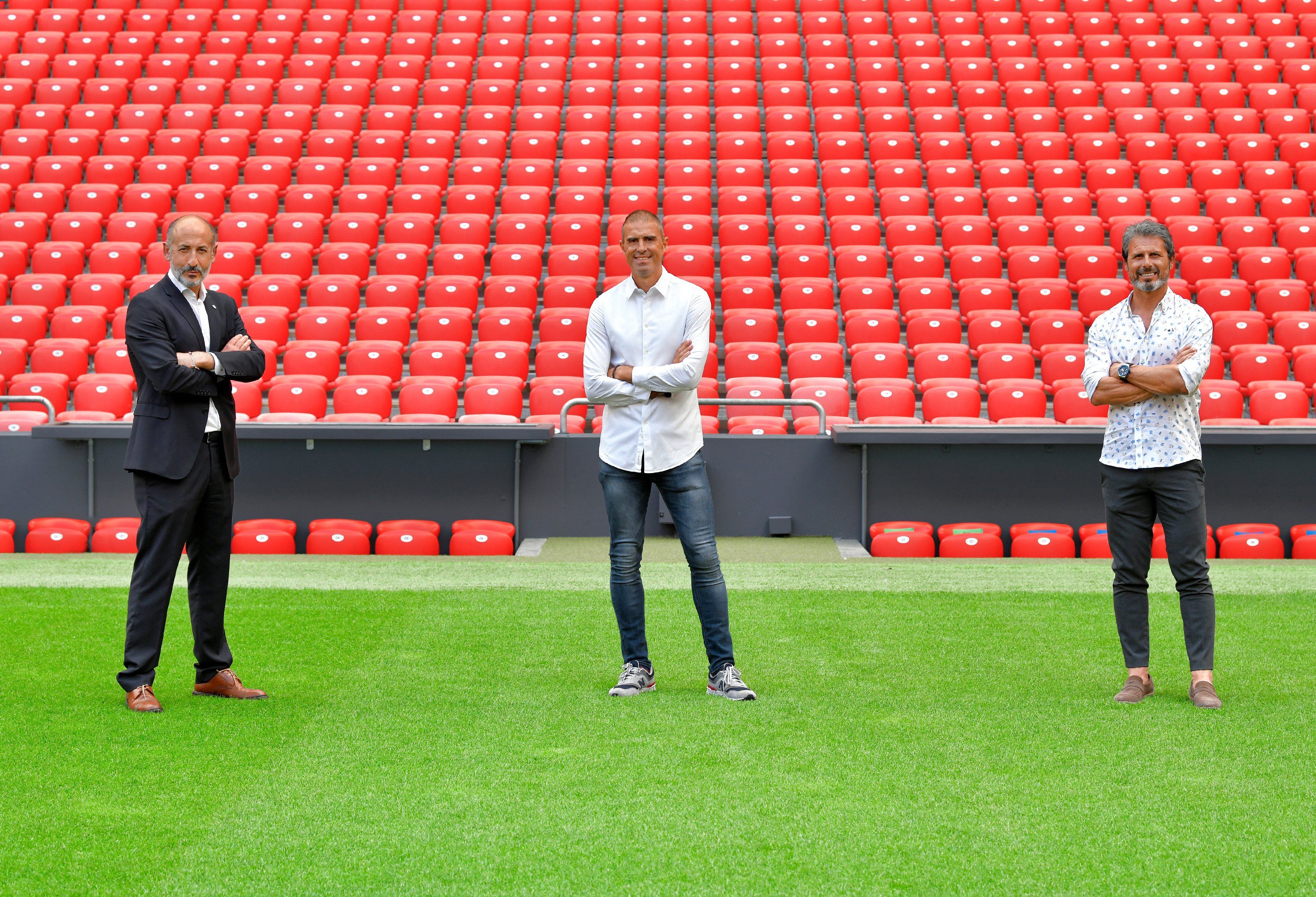  Elizegi, Gaizka Garitano y Alkorta en San mamés.