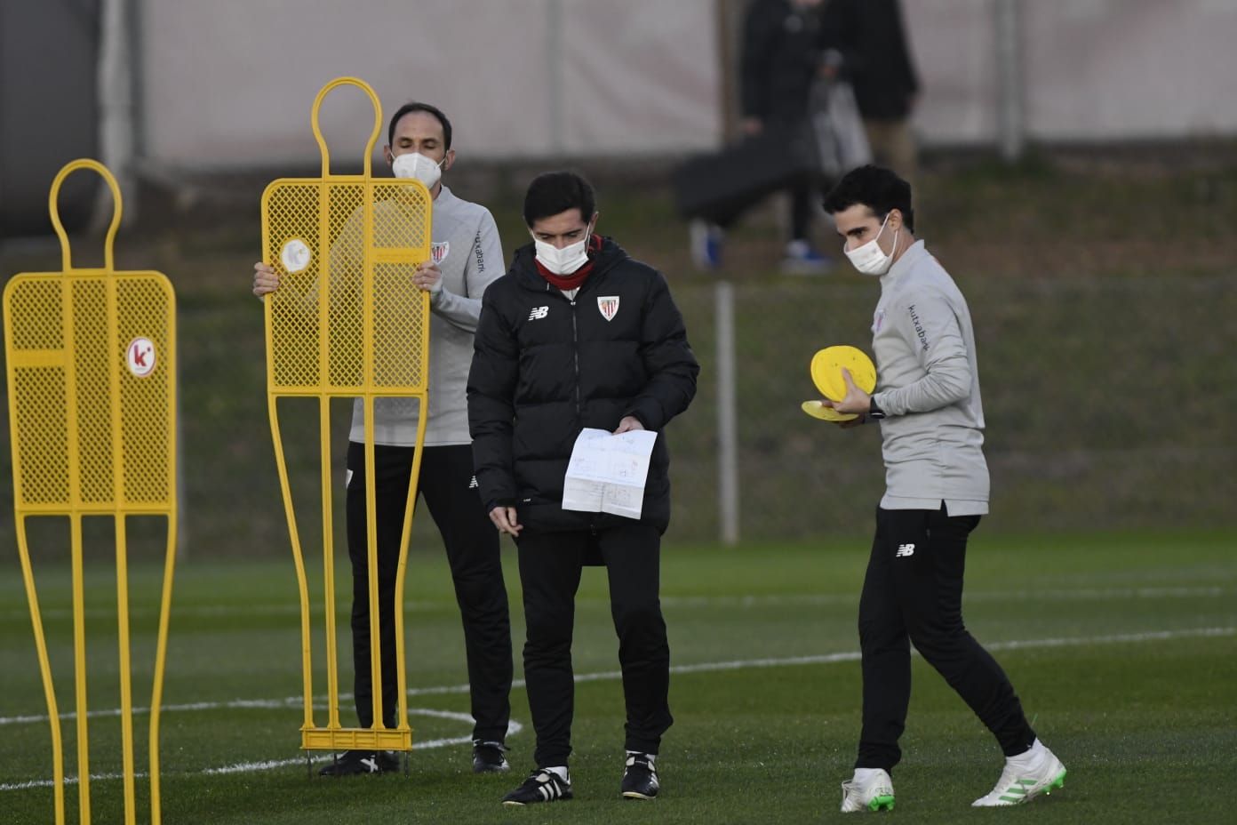 Entrenamiento del Athletic en la Ciudad Deportiva del Sevilla.