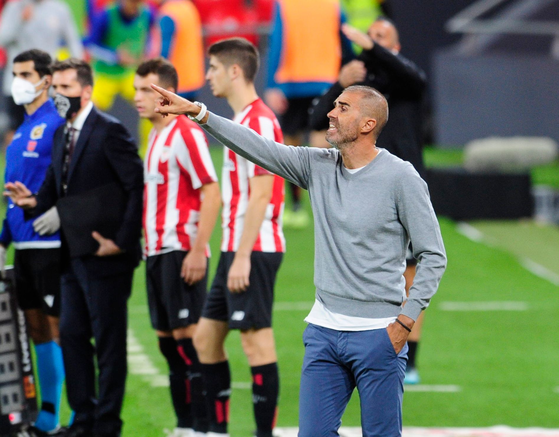  Gaizka Garitano, durante el Athletic-Cádiz que le deja tan señalado.