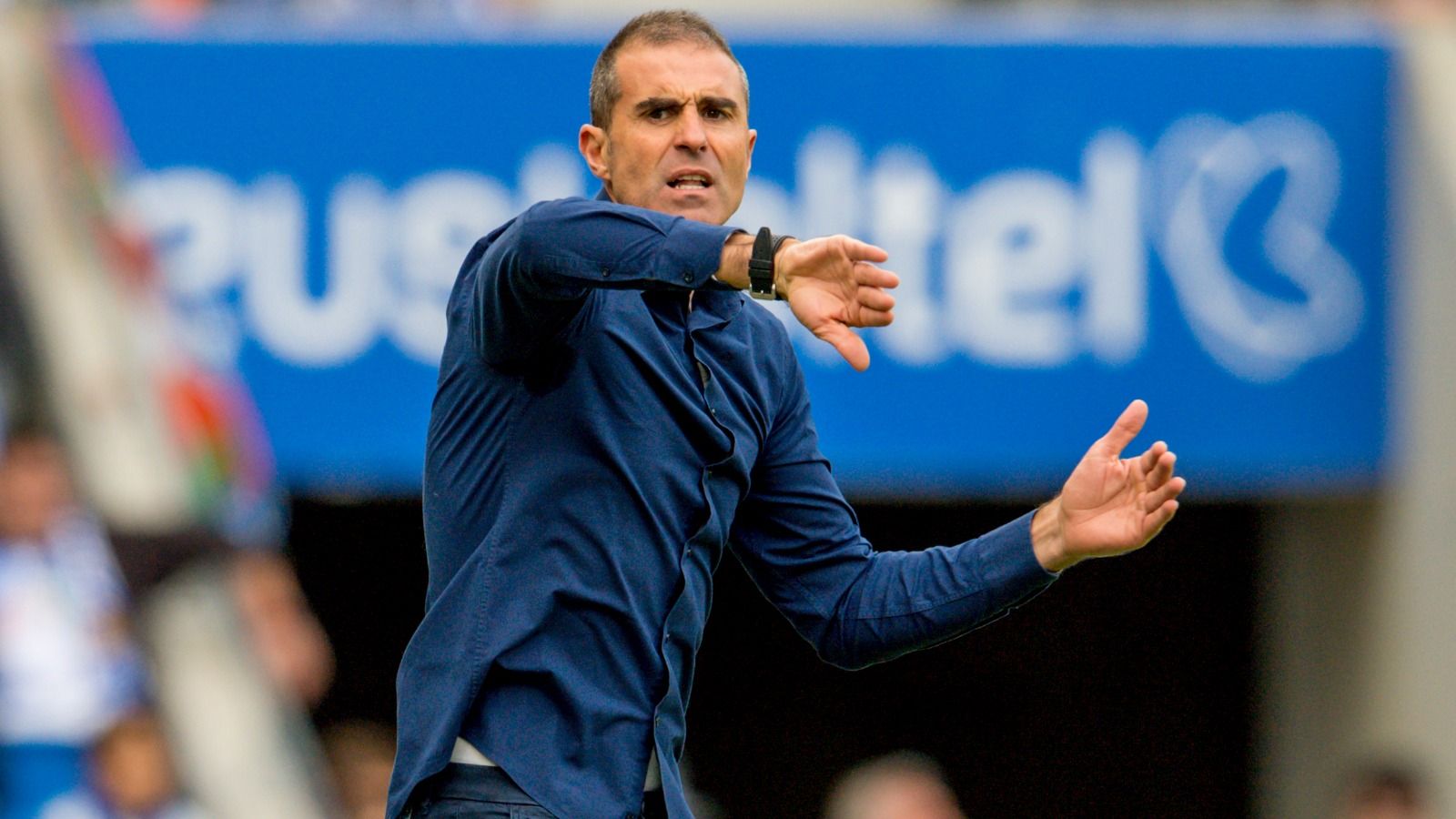  Gaizka Garitano, durante el derbi ante la Real Sociedad.