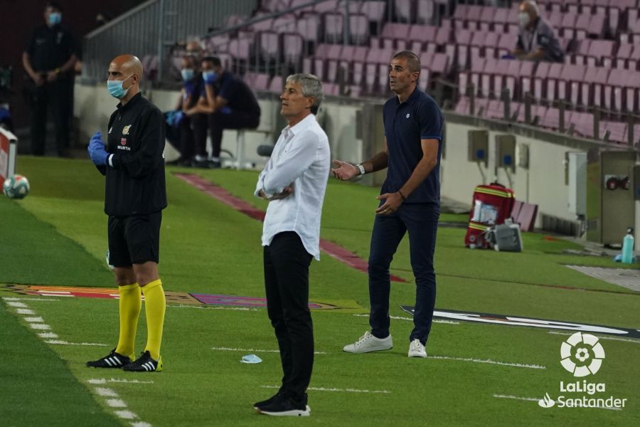  Setién y Garitano en el duelo del Camp Nou.