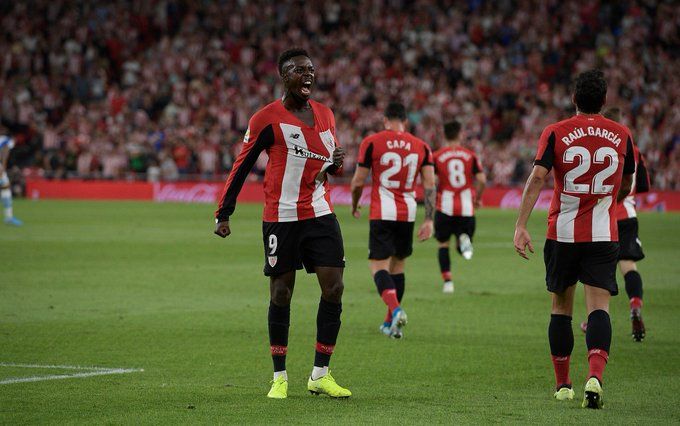  Iñaki Williams celebra su gol ante la Real en San Mamés.