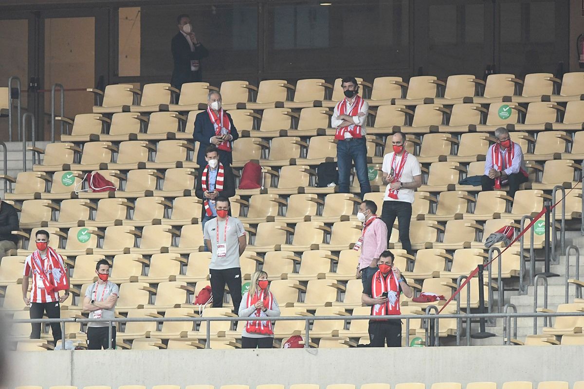 Grada de La Cartuja durante el partido ante la Real de la final de Copa.