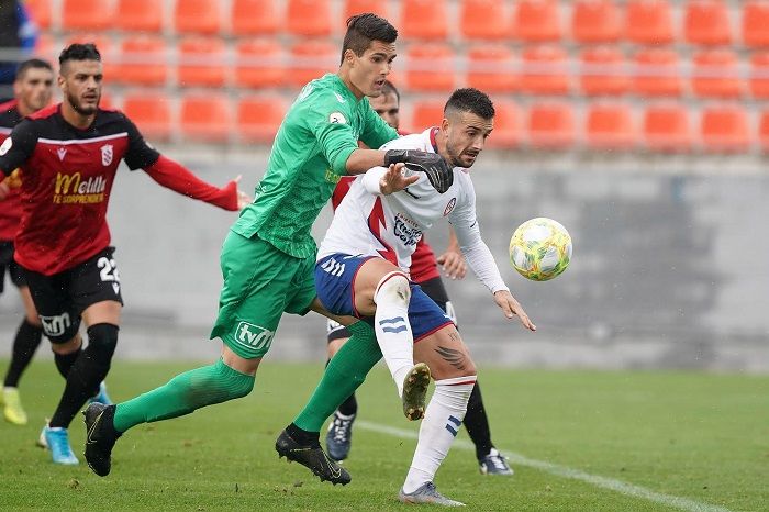 Hodei Oleaga evitó una derrota de la UD Melilla parando un penalti.