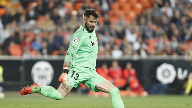 Iago Herrerín no pudo mantener su portería a cero en Mestalla.