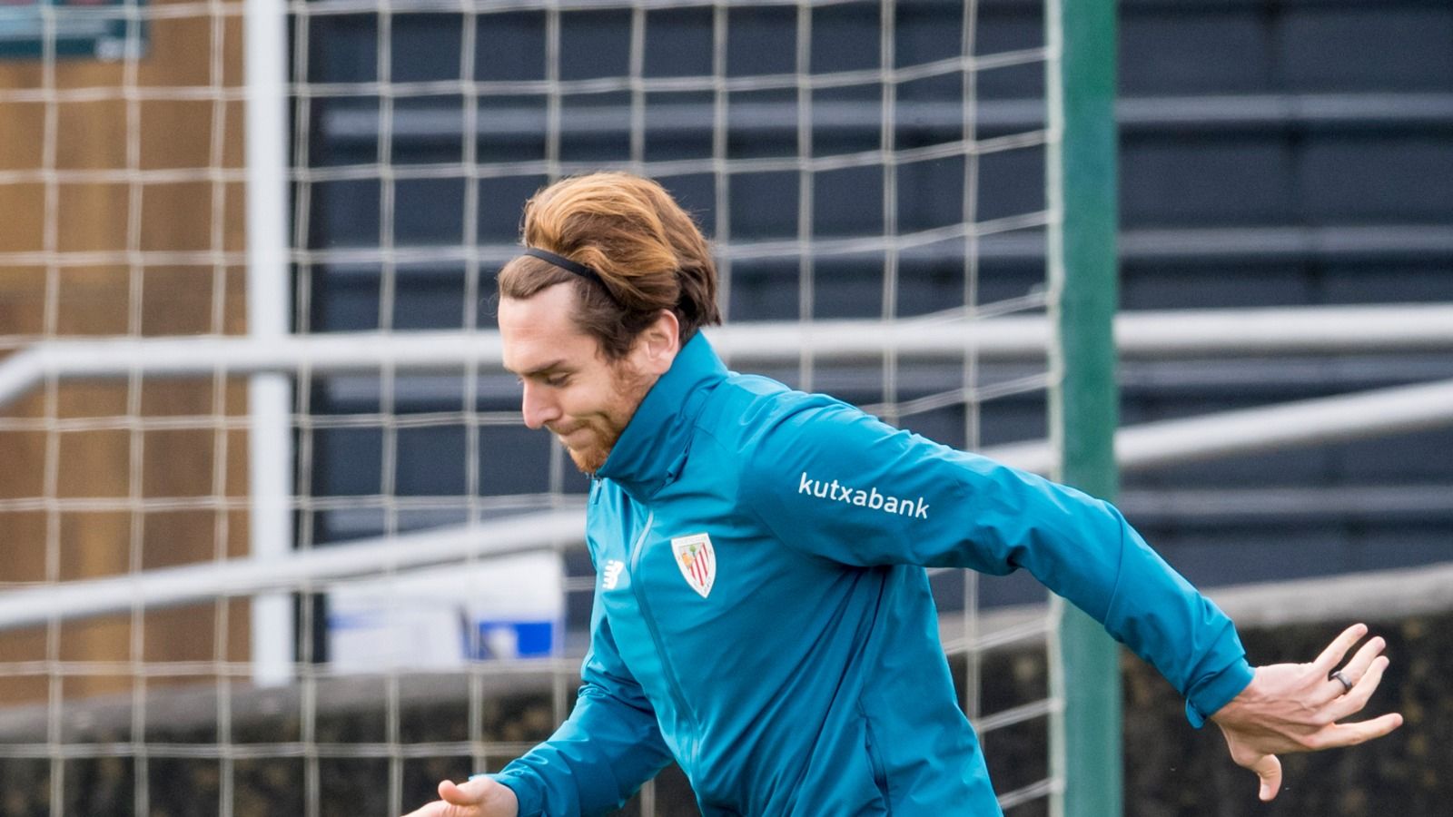 Ibai Gómez, durante un entrenamiento de los de Marcelino.