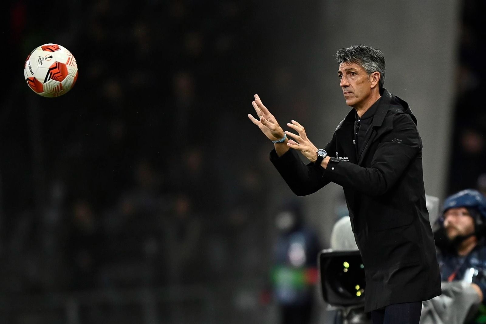 Imanol, durante el Sturm Graz-Real Sociedad.