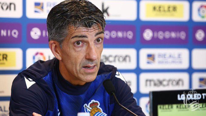  Imanol en la rueda de prensa previa al derbi