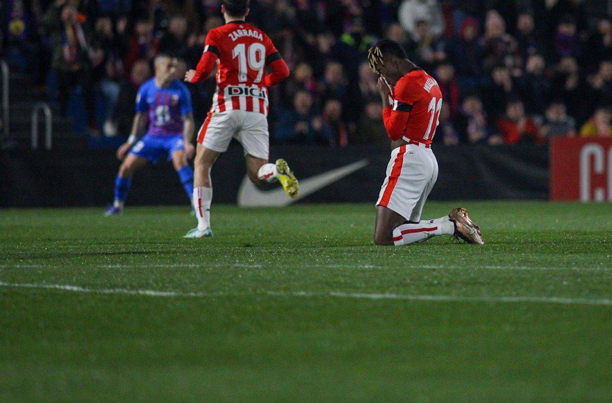  Nico Williams se lamenta en Copa ante el CD Eldense.