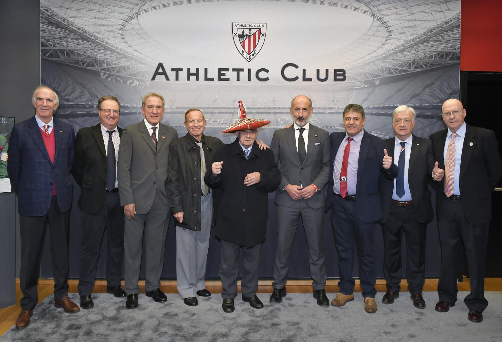  La última vez que pisó San Mamés Jesús Arrizabalaga, 'El de la Txapela', en el mes de enero.