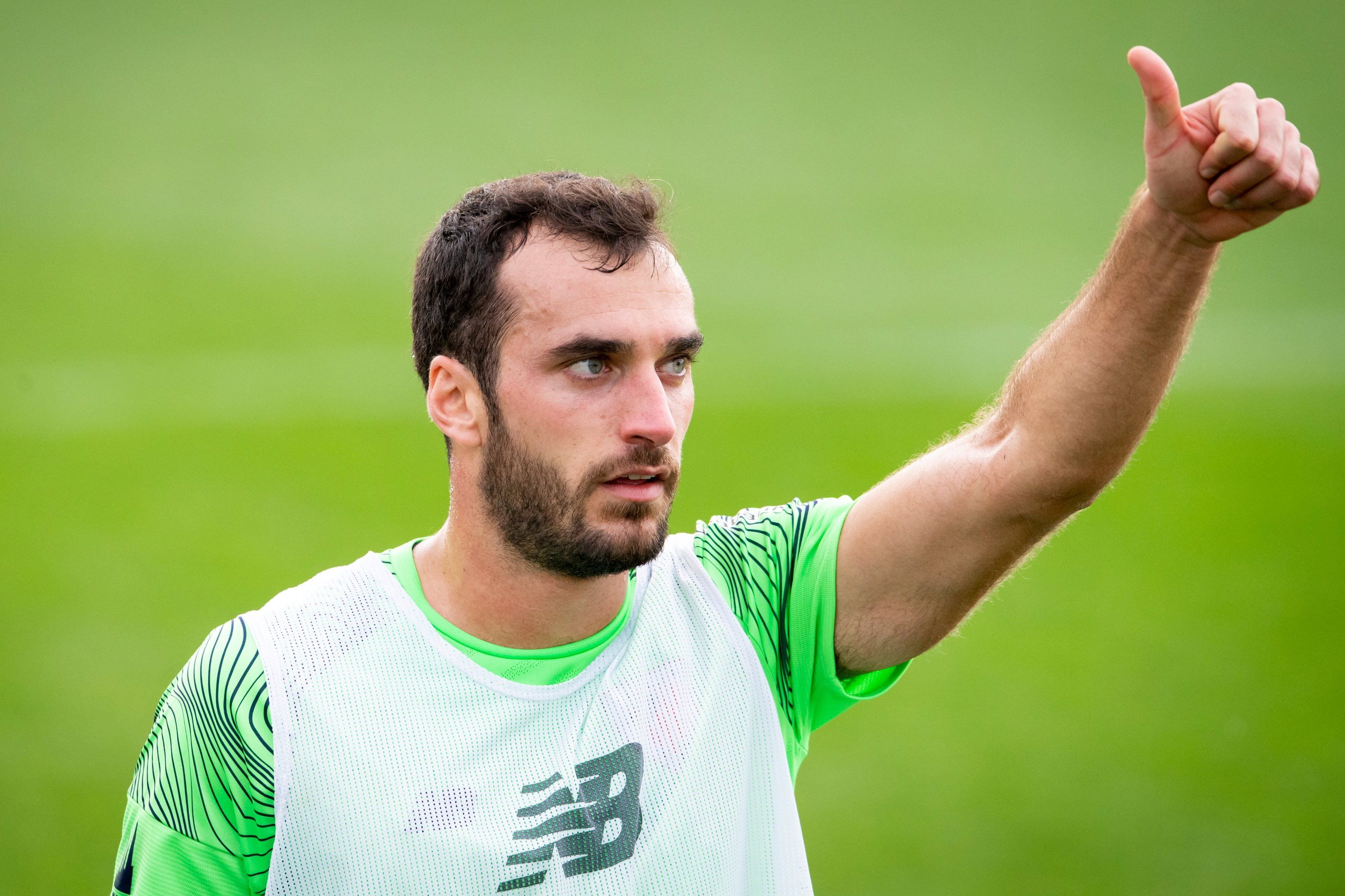  Gesto afirmativo de Iñigo Lekue en Lezama.