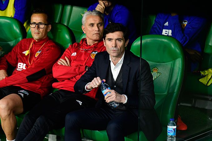 Marcelino García Toral en su etapa de míster en el Valencia CF.