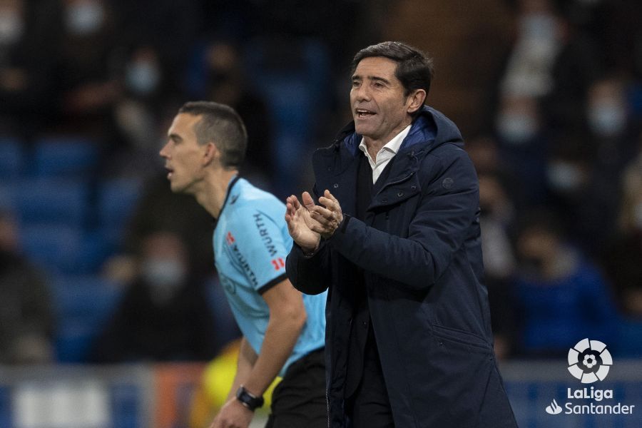  Marcelino, ante el Real Madrid en el Bernabéu.