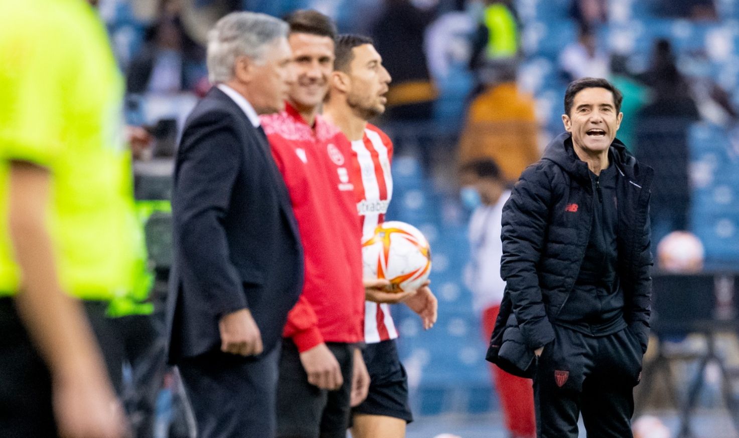  Marcelino, en la final de Supercopa frente al Real Madrid.
