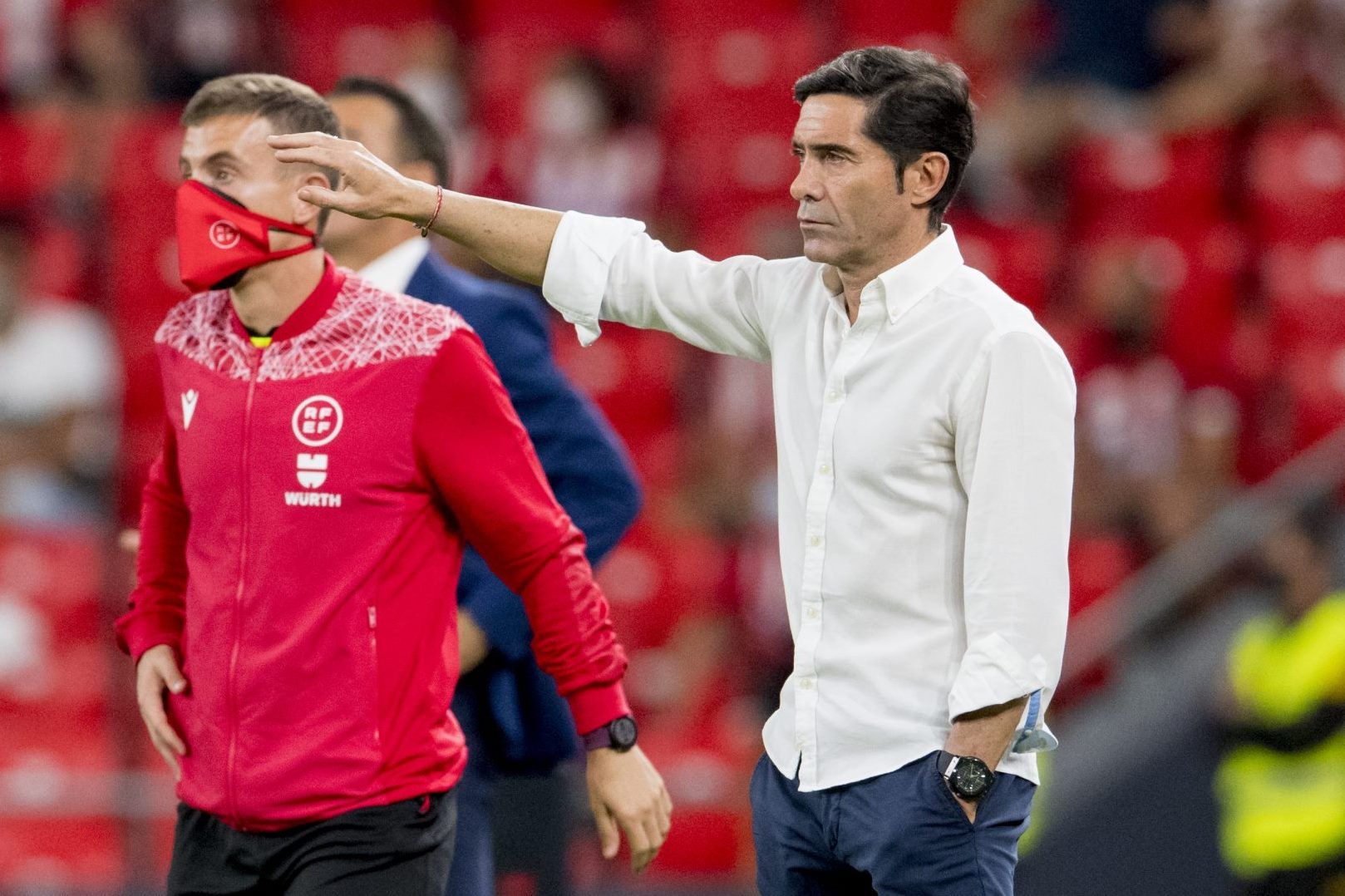 Marcelino García Toral dirige ante el Mallorca en San Mamés.