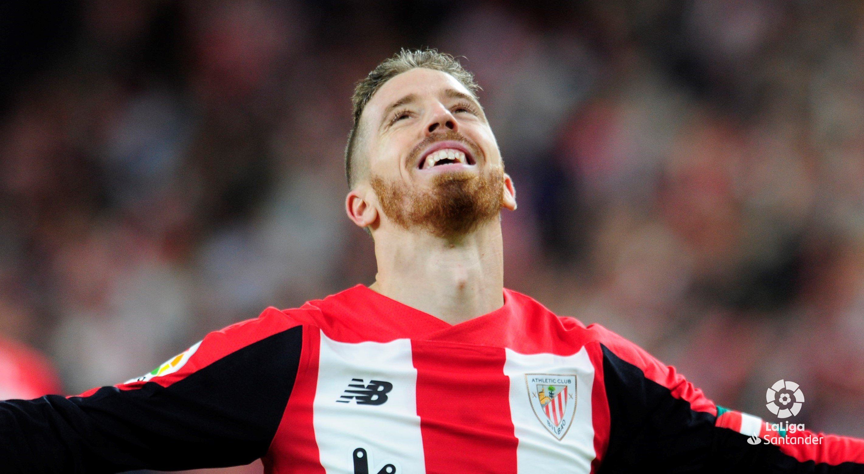 Muniain celebra el 2-0 contra el Espanyol.