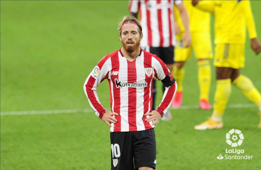 Iker Muniain, cariacontecido durante el Athletic Club-Cádiz CF.