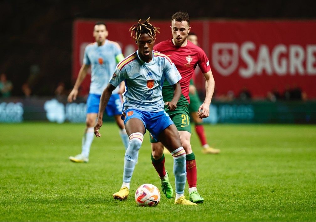  Nico Williams, en el Portugal-España de la Nations League.