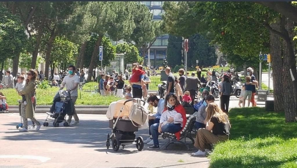  Las concentraciones de padres y niños no estaban previstas en la salida del domingo.