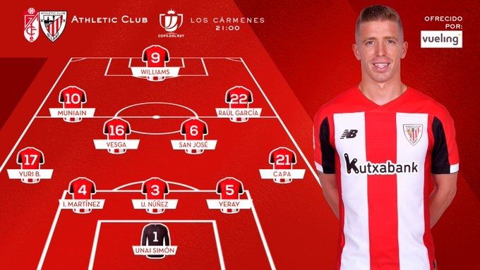 Este es el once con el que el Athletic buscaba disputar su 39ª final de Copa.