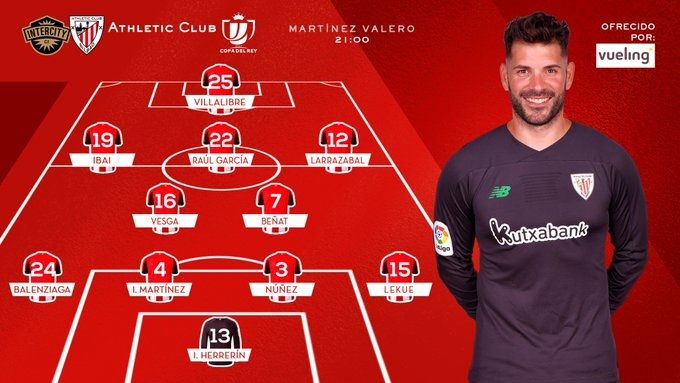  Este es el once que ha presentado Gaizka Garitano este martes ante el Intercity.
